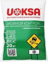 Материал противогололёдный UOKSA 20 кг Двойной Контроль хлорид кальция , соли мраморная крошка 91833